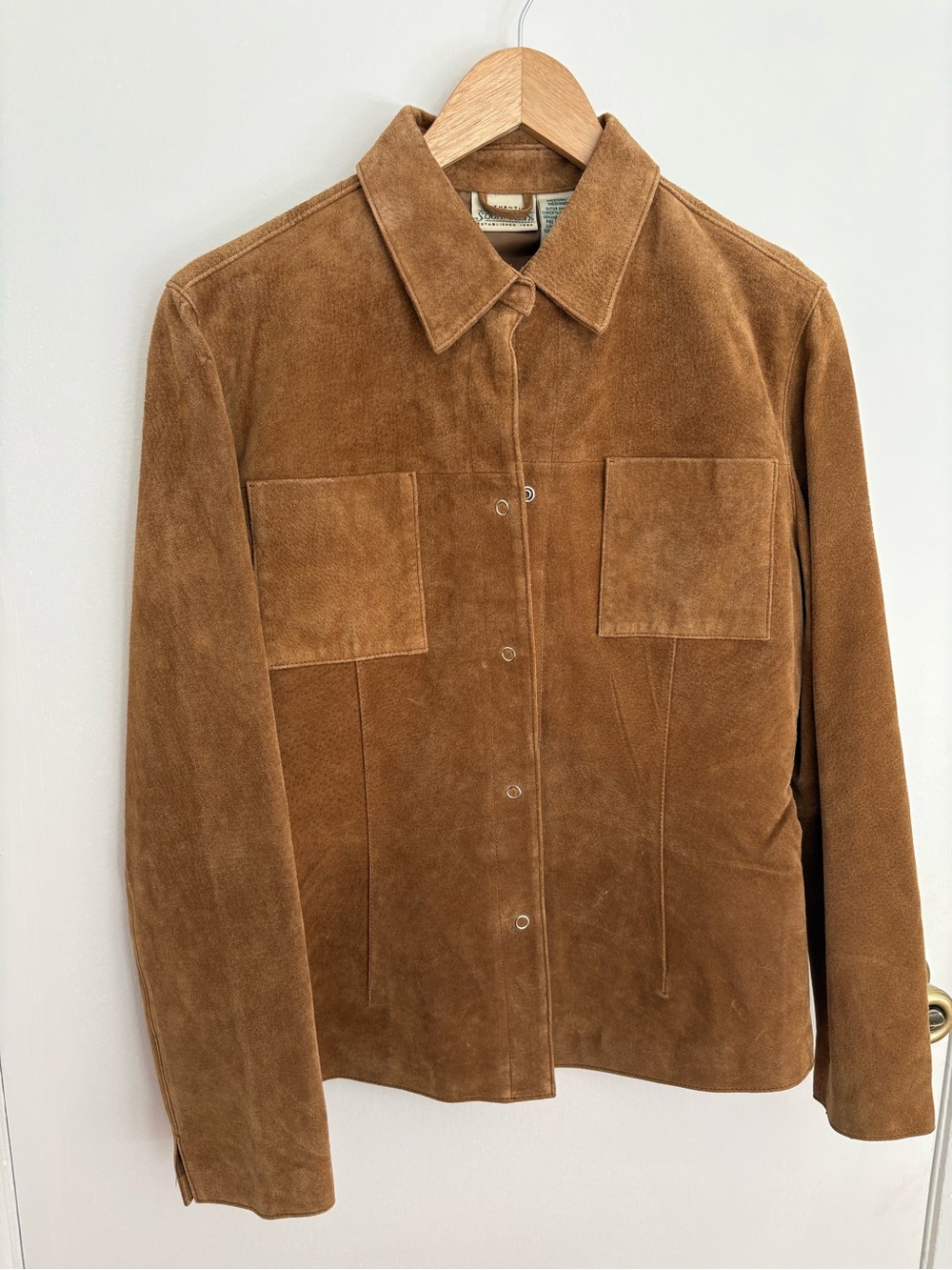 St. John's Bay Suede Jacket in Cognac